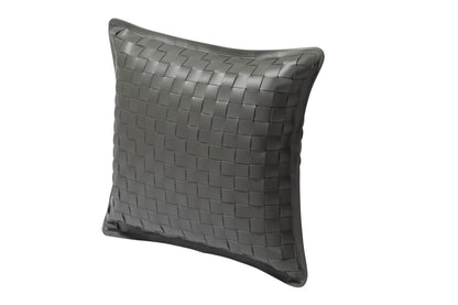 Verona Woven Saddle Leather Cushion Pillow Cover