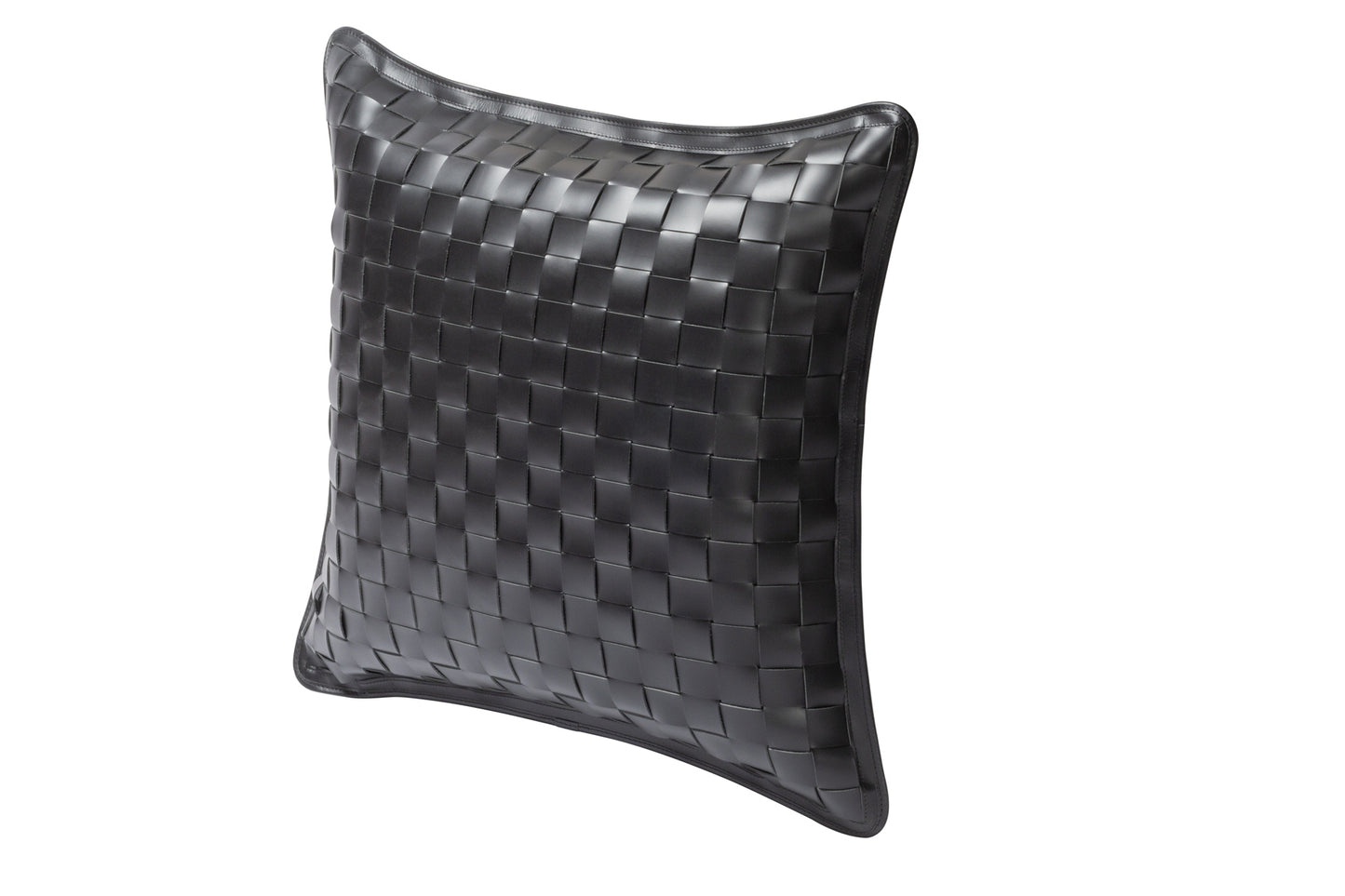 Verona Woven Saddle Leather Cushion Pillow Cover