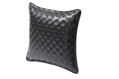 Verona Woven Saddle Leather Cushion Pillow Cover