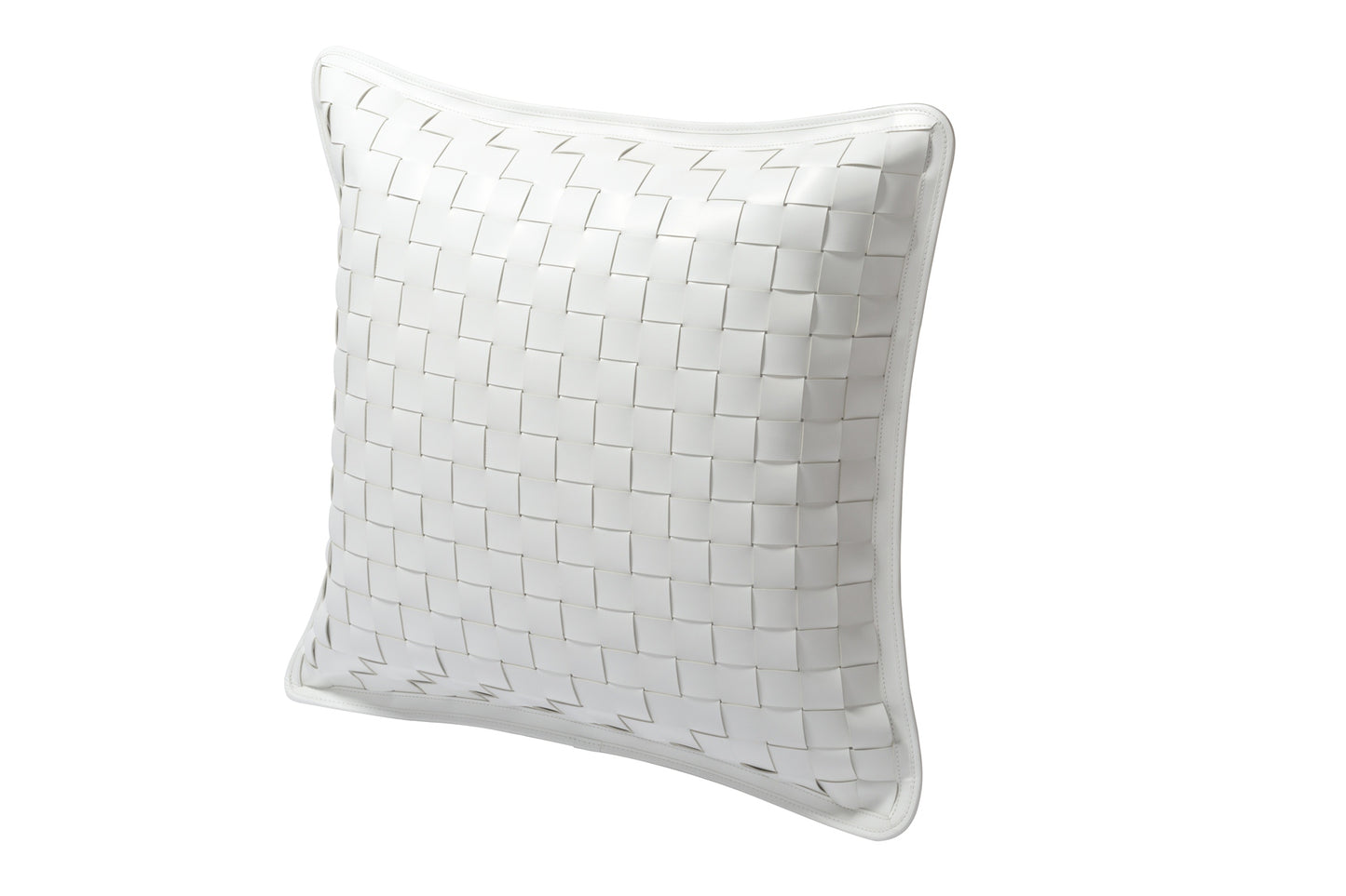 Verona Woven Saddle Leather Cushion Pillow Cover