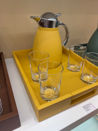 Beaubourg Nesting Tray Set w Chantilly Carafe & Four Fine Crystal Glasses