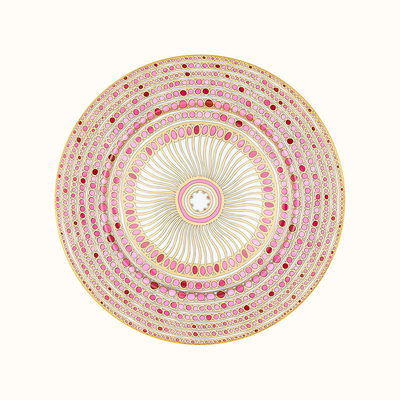 Robert Haviland & C. Parlon Syracuse Rose Buffet Plate | 30 cm Limoges porcelain buffet plate embellished with a delicate rose-and-pink concentric motif, perfect for elegant presentations | Tableware & Dinnerware | 2Jour Concierge, your luxury lifestyle shop