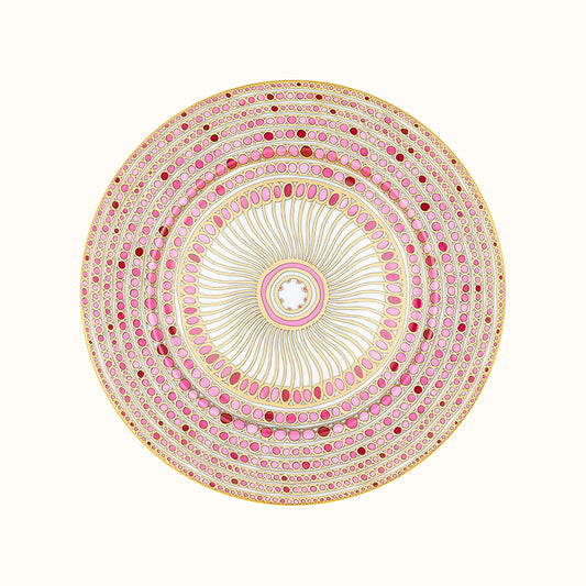 Robert Haviland & C. Parlon Syracuse Rose Buffet Plate | 30 cm Limoges porcelain buffet plate embellished with a delicate rose-and-pink concentric motif, perfect for elegant presentations | Tableware & Dinnerware | 2Jour Concierge, your luxury lifestyle shop