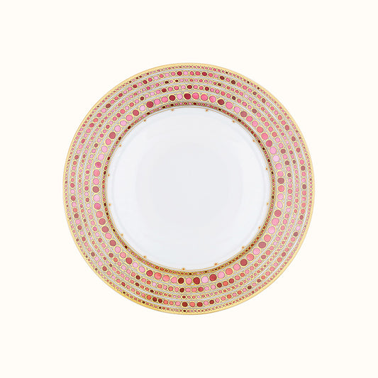 Robert Haviland & C. Parlon Syracuse Rose Dinner Plate | 27.5 cm Limoges porcelain dinner plate featuring a refined rose-and-pink band design | Tableware & Dinnerware | 2Jour Concierge, your luxury lifestyle shop