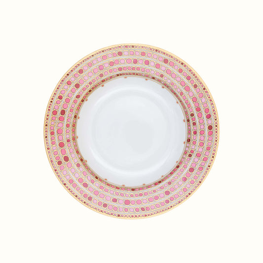 Robert Haviland & C. Parlon Syracuse Rose Rim Soup Plate | Limoges porcelain rim soup plate featuring a decorative rose-and-pink border for refined soup service | Tableware & Dinnerware | 2Jour Concierge, your luxury lifestyle shop