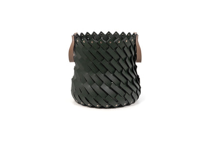 Pinetti × Antonio De Marco Almeria | Hand-Woven Leather Baskets: Eco-friendly washable leather baskets, hand-woven and available in multiple shapes and sizes, ideal for indoor and outdoor use | Storage & Outdoor / Baskets | 2Jour Concierge, your luxury lifestyle shop | luxury interiors, refined living, yacht décor, spa décor, outdoor elegance, boutique hotels, home organization, hospitality décor, office décor