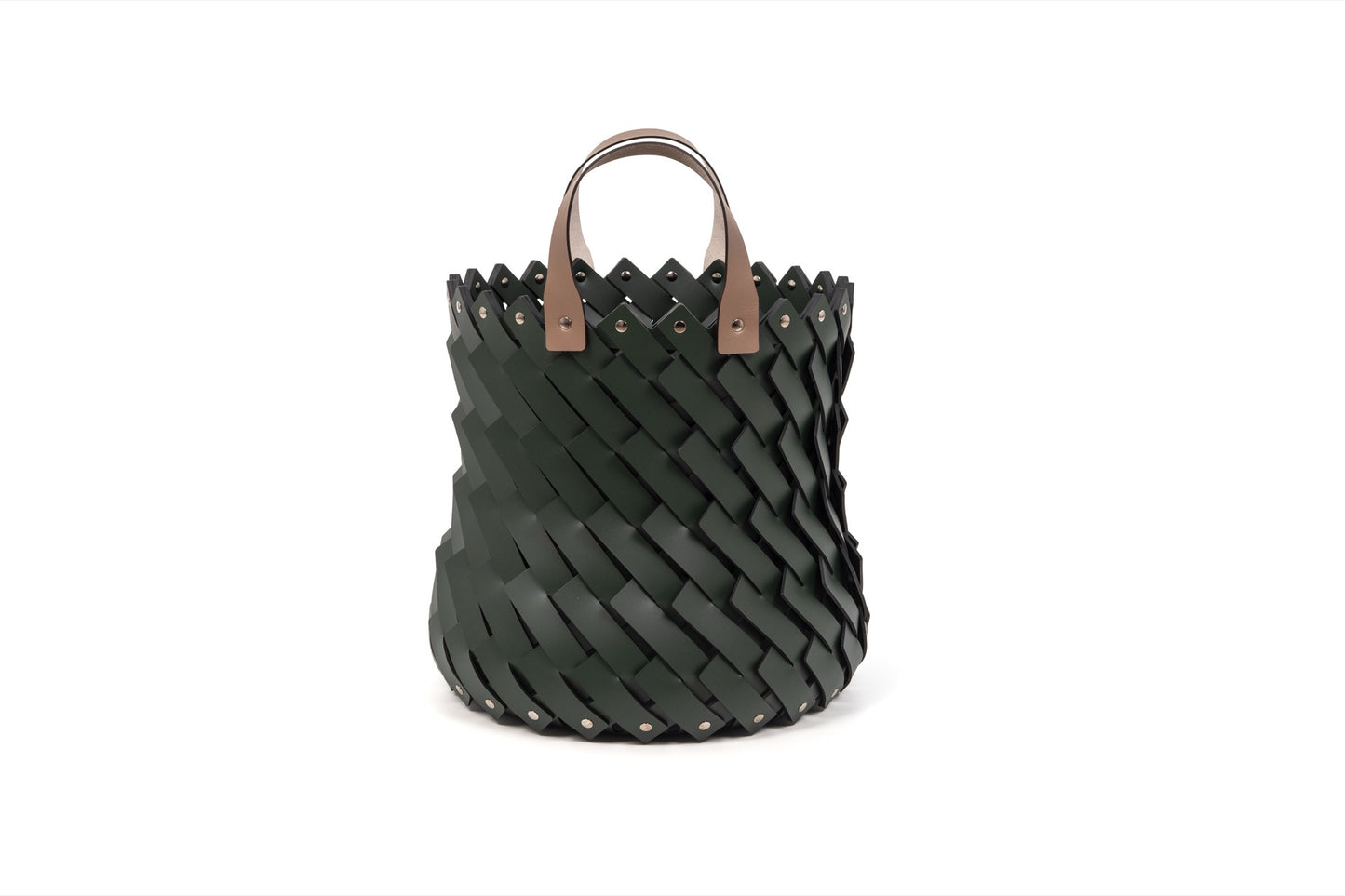 Pinetti × Antonio De Marco Almeria | Hand-Woven Leather Baskets: Eco-friendly washable leather baskets, hand-woven and available in multiple shapes and sizes, ideal for indoor and outdoor use | Storage & Outdoor / Baskets | 2Jour Concierge, your luxury lifestyle shop | luxury interiors, refined living, yacht décor, spa décor, outdoor elegance, boutique hotels, home organization, hospitality décor, office décor