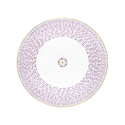 Robert Haviland & C. Parlon Villa Toscana | Round Tart Dish: Fine Limoges porcelain with central geometric motif and smooth, glazed finish, ideal for tarts, quiches, or open pies | Tableware & Serveware / Serving Dishes | 2Jour Concierge, your luxury lifestyle shop