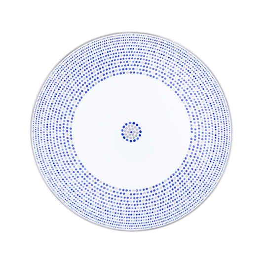 Villa Toscana Limoges Porcelain Round Tart Dish, Indigo