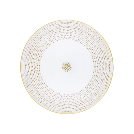 Robert Haviland & C. Parlon Villa Toscana | Round Tart Dish: Fine Limoges porcelain with central geometric motif and smooth, glazed finish, ideal for tarts, quiches, or open pies | Tableware & Serveware / Serving Dishes | 2Jour Concierge, your luxury lifestyle shop