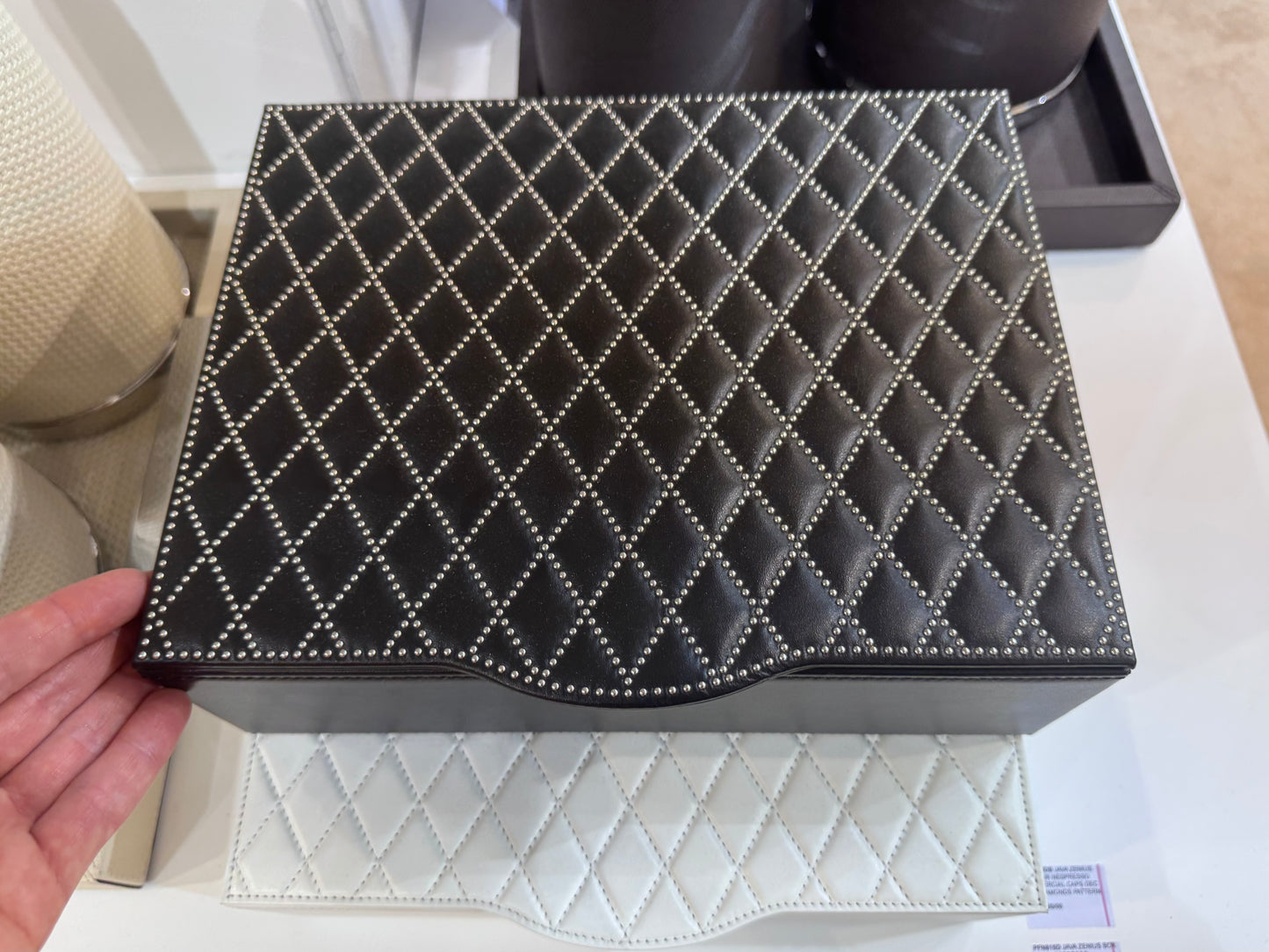 Java Zenius Leather Box For Nespresso Commercial Coffee Capsules Diamonds