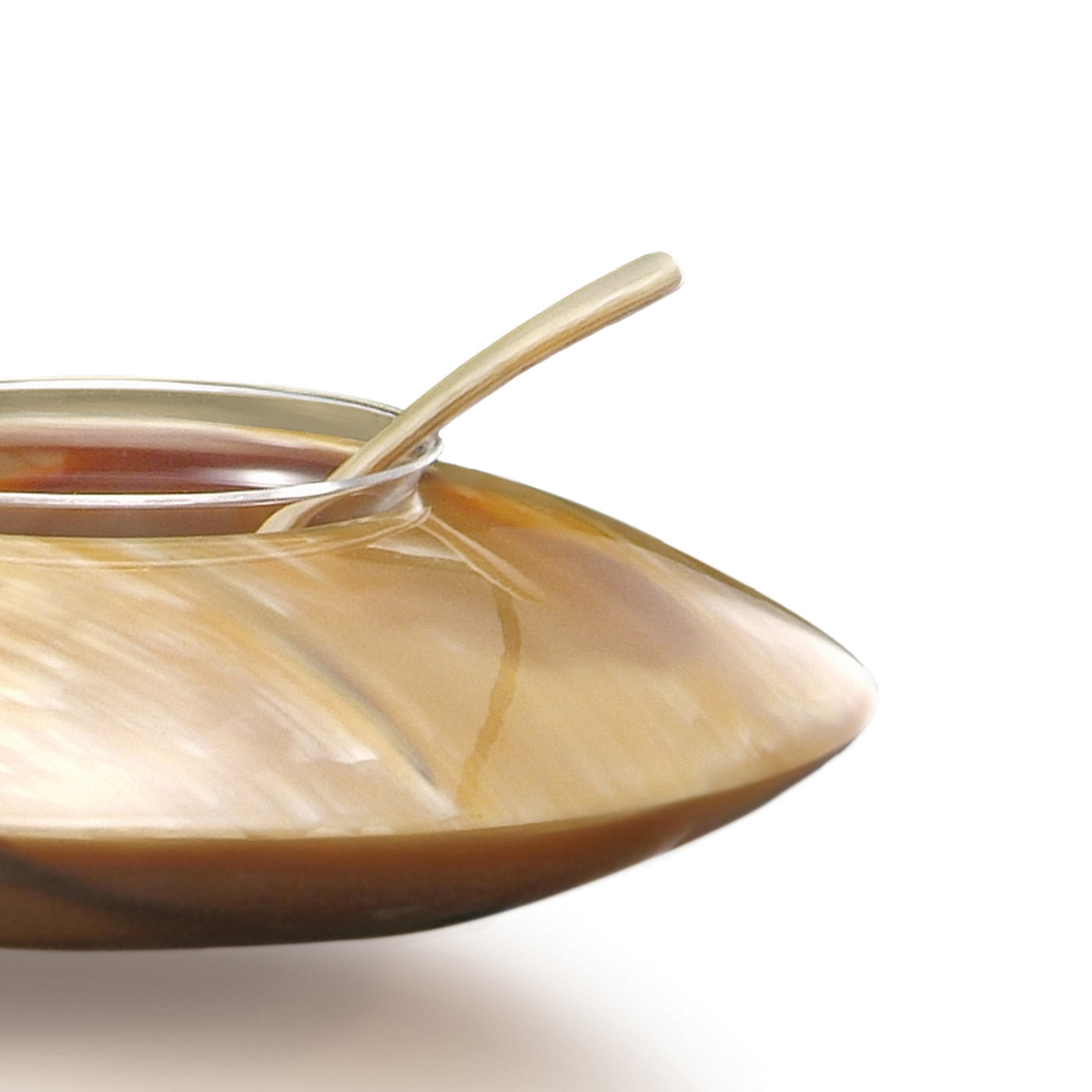 Almas Caviar Bowl by Arcahorn | Crafted from horn and crystal. Includes a caviar spoon in horn. | Tableware and Serveware | 2Jour Concierge, your luxury lifestyle shop
