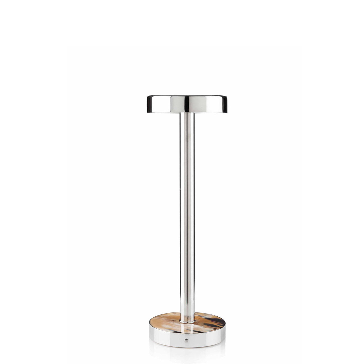 Artica Stainless Steel Stand by Arcahorn | Designed for champagne buckets, featuring a base in horn and chromed brass with exposed screws | Barware Accessories | 2Jour Concierge, your luxury lifestyle shop