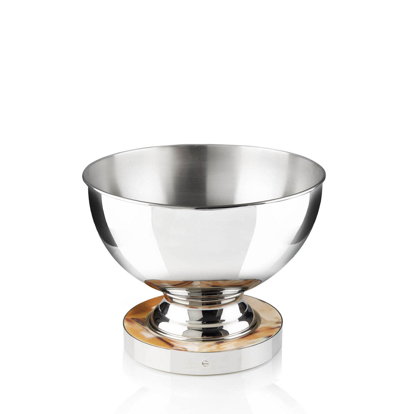 Baikal Champagne Bowl Bucket by Arcahorn | Stainless steel with a base in horn and chromed brass with exposed screws | Barware and Champagne Buckets | 2Jour Concierge, your luxury lifestyle shop