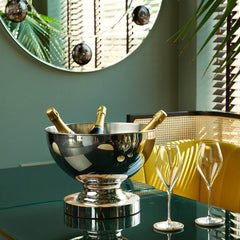 Baikal Stainless Steel Champagne Bowl Bucket with Horn Base
