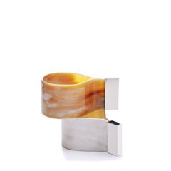 Mabel Horn and Stainless Steel Napkin Ring (Set of 2)