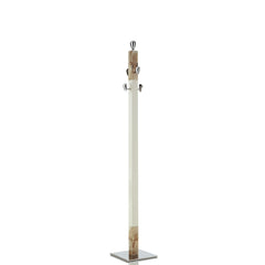 Giglio Wood Coat Stand with Lacquered Ivory Gloss Finish and Horn Inlays