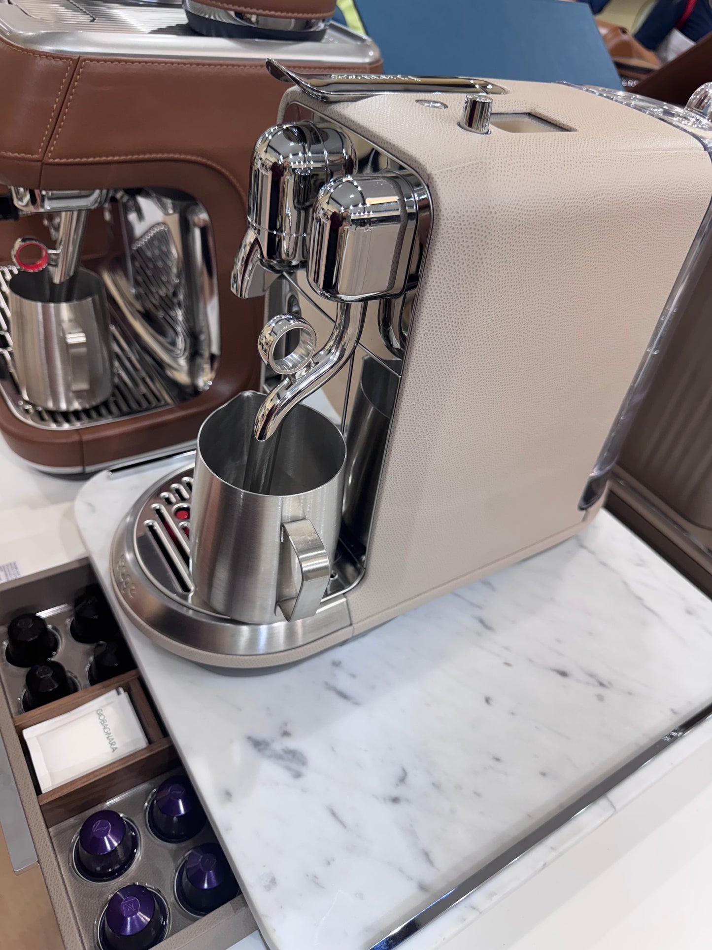 Creatista Plus Leather-Bound Nespresso Coffee Machine