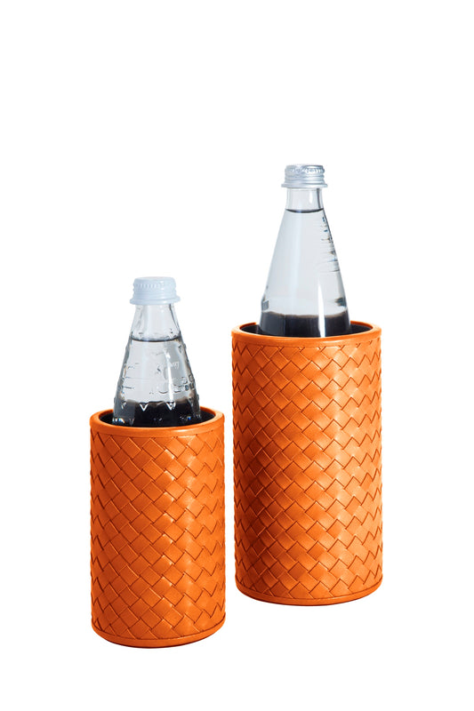 Noli Bottle Holder by Riviere | Available in handwoven or quilted herringbone leather | Barware and Bottle Holders | 2Jour Concierge, your luxury lifestyle shop