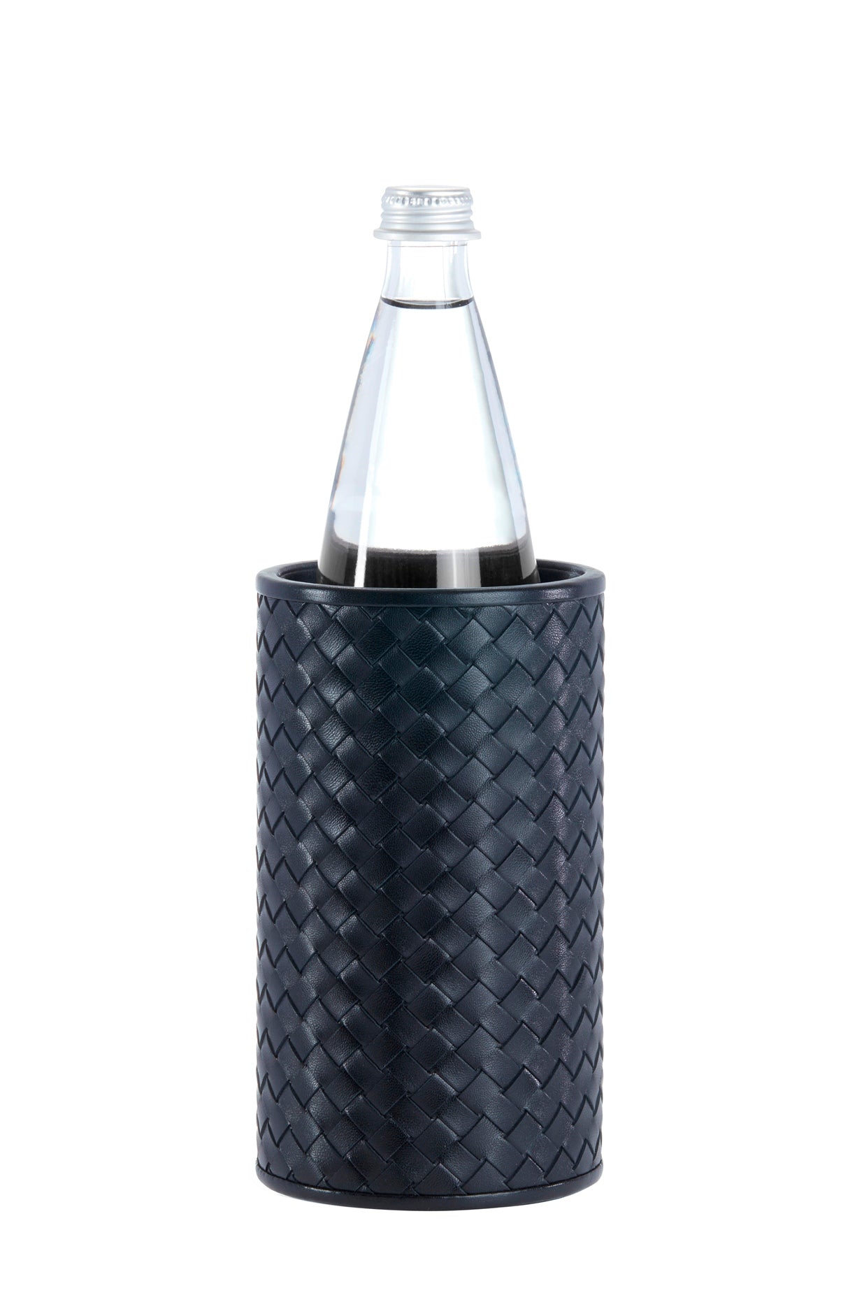 Noli Bottle Holder by Riviere | Available in handwoven or quilted herringbone leather | Barware and Bottle Holders | 2Jour Concierge, your luxury lifestyle shop