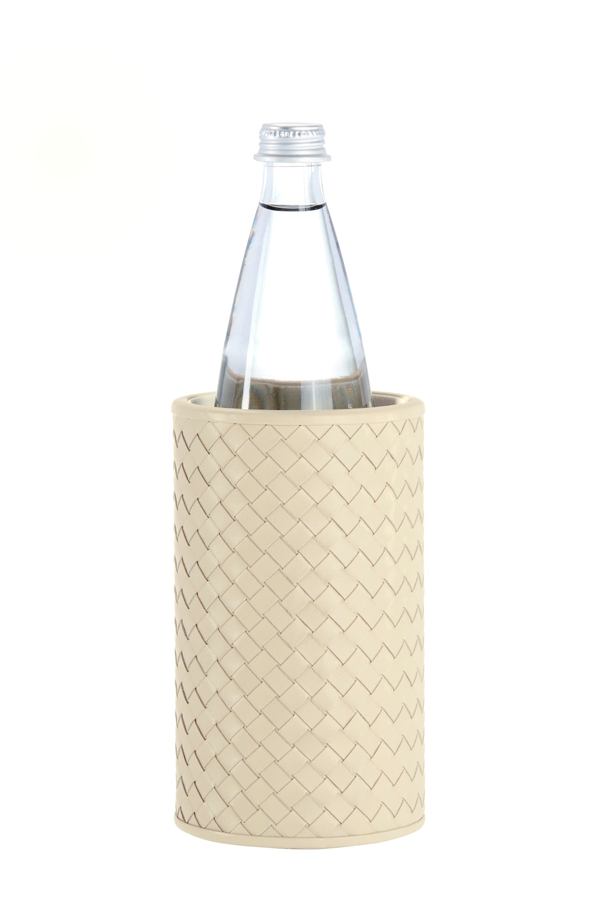 Noli Bottle Holder by Riviere | Available in handwoven or quilted herringbone leather | Barware and Bottle Holders | 2Jour Concierge, your luxury lifestyle shop