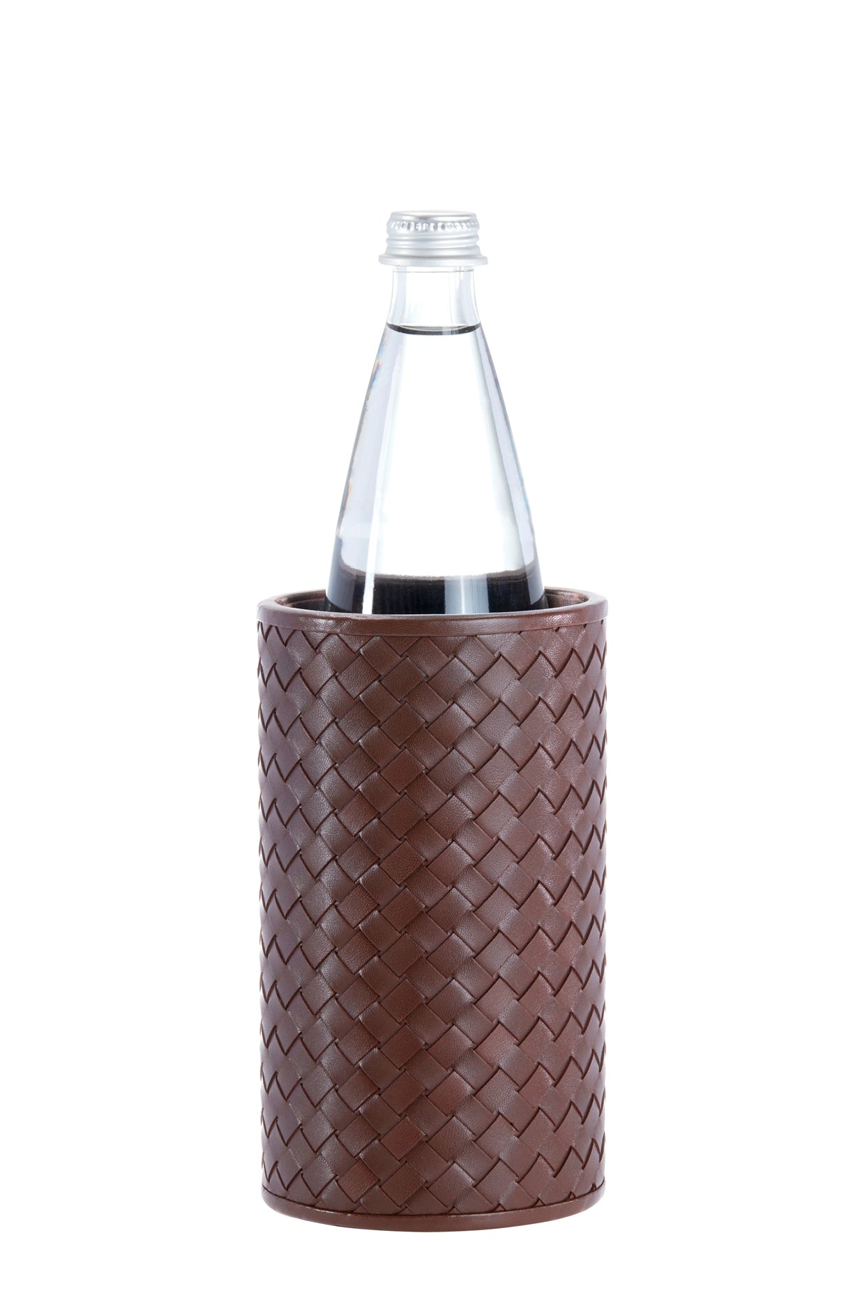 Noli Bottle Holder by Riviere | Available in handwoven or quilted herringbone leather | Barware and Bottle Holders | 2Jour Concierge, your luxury lifestyle shop