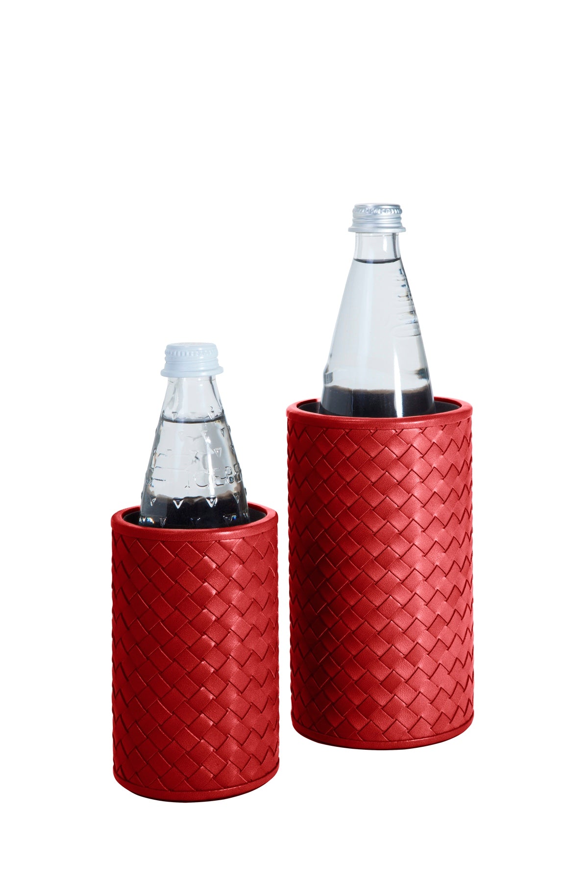 Noli Bottle Holder by Riviere | Available in handwoven or quilted herringbone leather | Barware and Bottle Holders | 2Jour Concierge, your luxury lifestyle shop