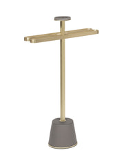 Philippe Metal Towel Rack with Leather Inserts