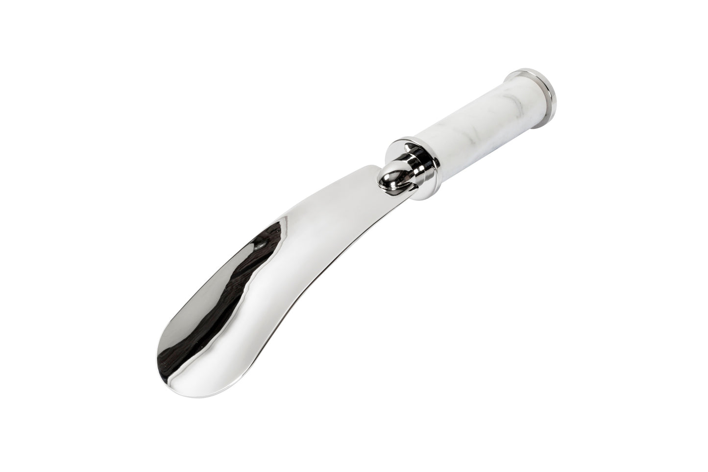 Giobagnara Icaro Marble shoehorn | Metal structure available in various finishes with an elegant marble grip | A sophisticated blend of natural stone and modern design | Perfect for adding style to daily routines | Home accessories | 2Jour Concierge, your luxury lifestyle shop