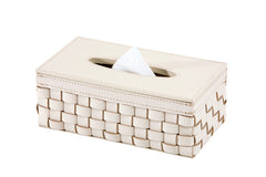 Barcellona Woven Leather Tissue Holder Rectangular (outdoor suitable)