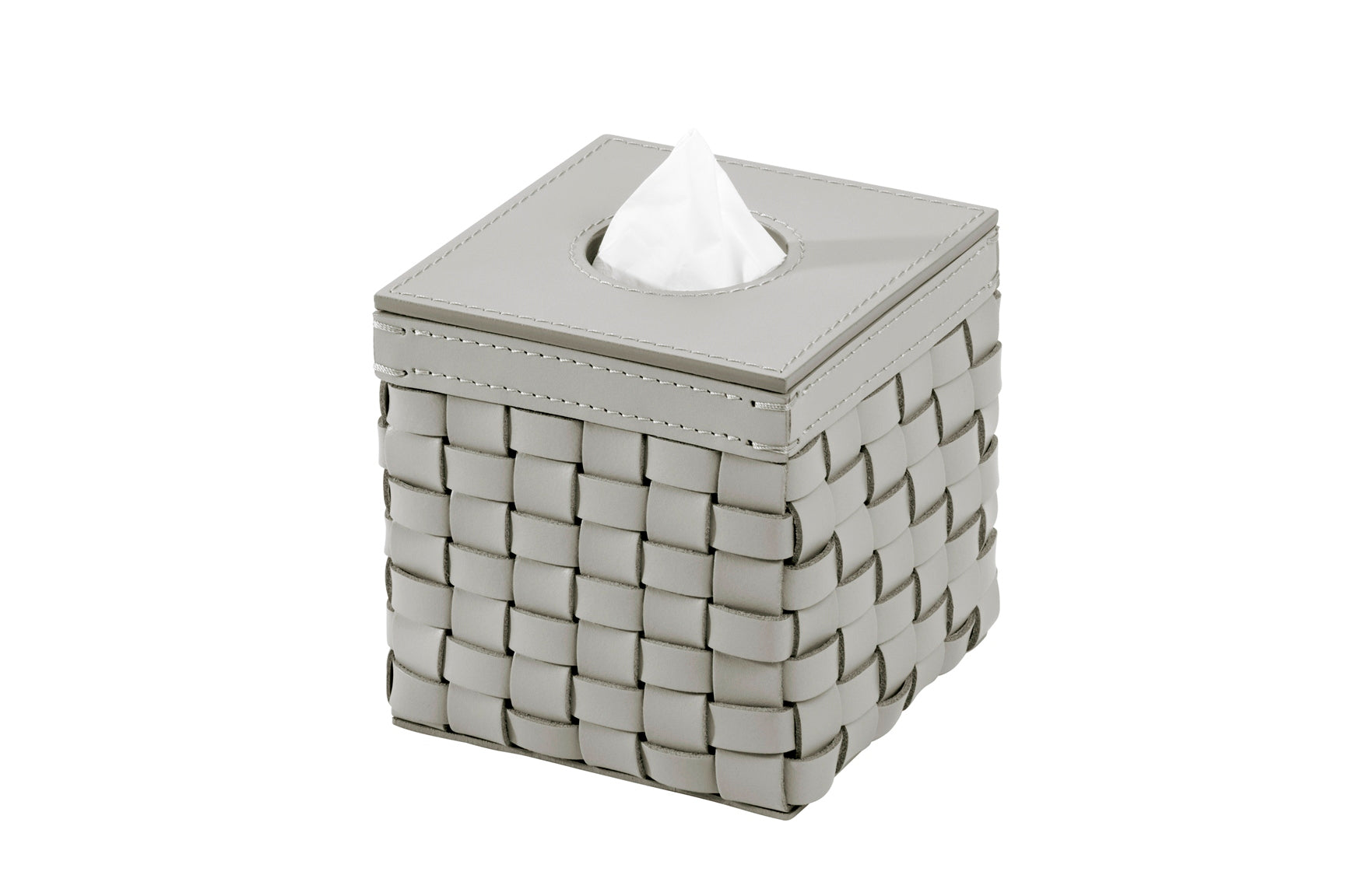 Riviere Barcellona Woven Leather Tissue Holder | Tissue Box Cover | Elegant Woven Leather Design | Perfect for Yacht Decor | Explore a Range of Luxury Home Accessories at 2Jour Concierge, #1 luxury high-end gift & lifestyle shop