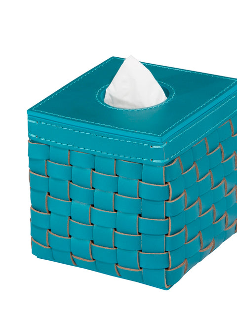 Riviere Barcellona Woven Leather Tissue Holder | Tissue Box Cover | Elegant Woven Leather Design | Perfect for Yacht Decor | Explore a Range of Luxury Home Accessories at 2Jour Concierge, #1 luxury high-end gift & lifestyle shop