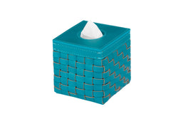 Barcellona Woven Leather Tissue Holder Square (outdoor suitable)
