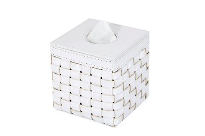 Riviere Barcellona Woven Leather Tissue Holder | Tissue Box Cover | Elegant Woven Leather Design | Perfect for Yacht Decor | Explore a Range of Luxury Home Accessories at 2Jour Concierge, #1 luxury high-end gift & lifestyle shop