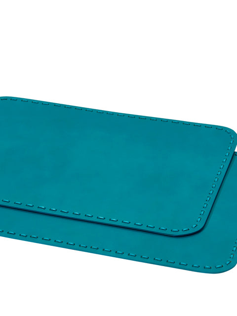 Barcellona Placemat by Riviere | Leather placemat with braided trim | Tableware and Placemats | 2Jour Concierge, your luxury lifestyle shop