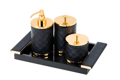 Riviere Circe Lacquer Rectangular Tray | Lacquered Tray | Leather Wrapped Handles | Chrome or Gold Details | Perfect for Yacht Interiors | Available at 2Jour Concierge, #1 luxury high-end gift & lifestyle shop
