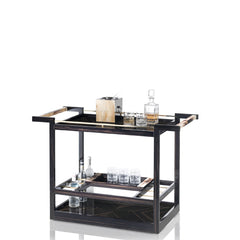 Elia Trolley: Glossy Ebony, Horn Handles