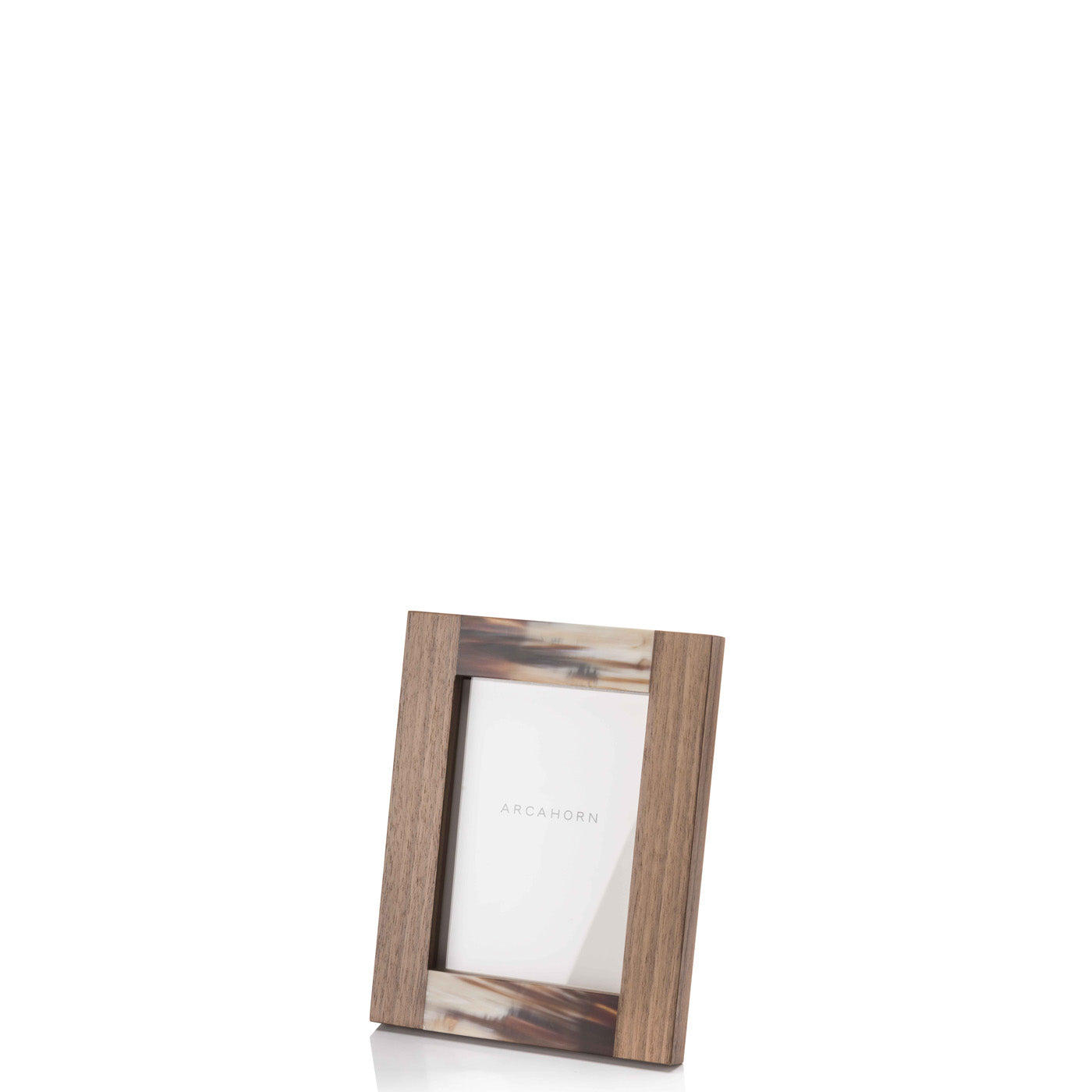 Medea Picture Frame: Matte Horn and Canaletto Walnut Veneer