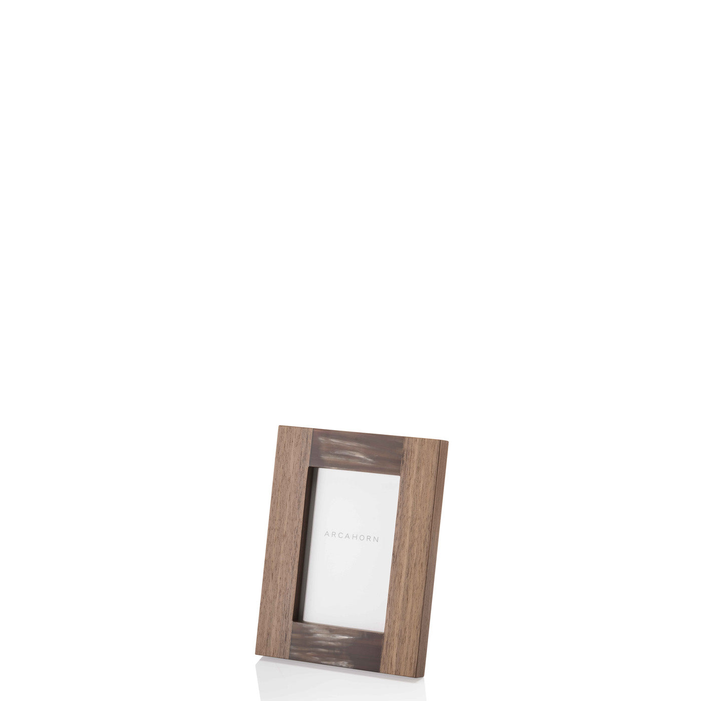 Medea Picture Frame: Matte Horn and Canaletto Walnut Veneer