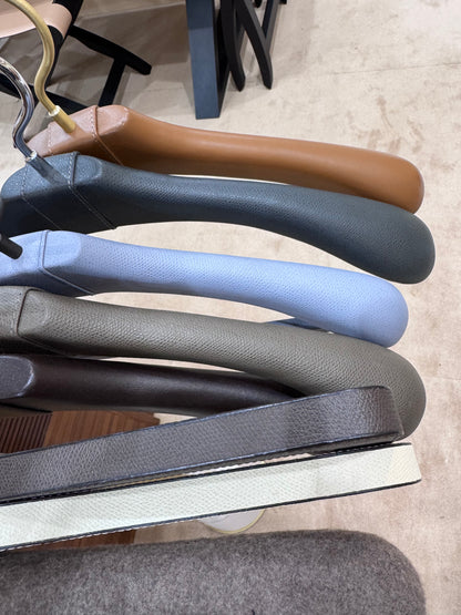 Scott Leather-Covered Wood Flat Hanger