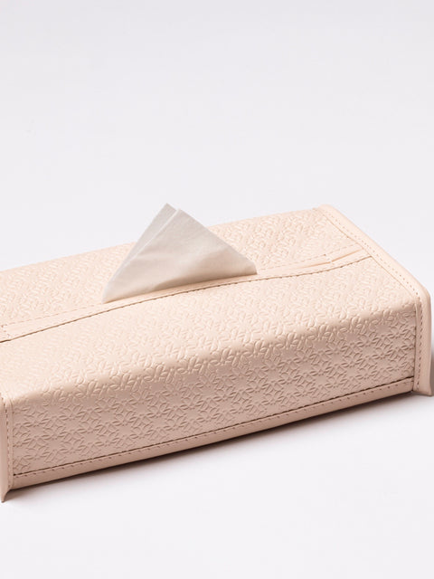 Giobagnara x Elie Saab Monogram Tissue Holder | Leather tissue box cover featuring the Elie Saab Monogram pattern | Available in rectangular and square shapes | Home Accessories | 2Jour Concierge, your luxury lifestyle shop