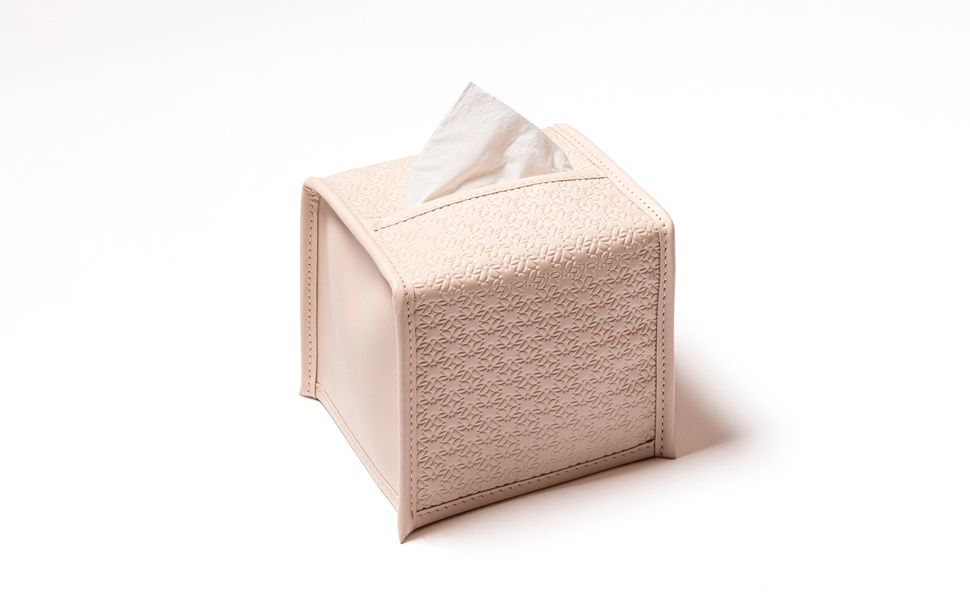 Giobagnara x Elie Saab Monogram Tissue Holder | Leather tissue box cover featuring the Elie Saab Monogram pattern | Available in rectangular and square shapes | Home Accessories | 2Jour Concierge, your luxury lifestyle shop