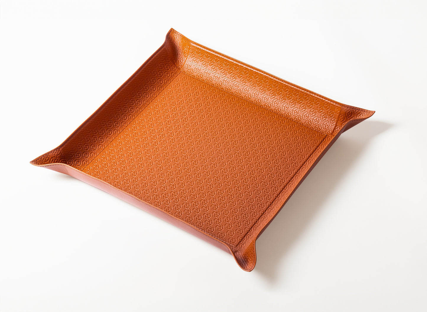 x Elie Saab Leather-Lined Monogram Valet Tray Square XL w Bendable Sides