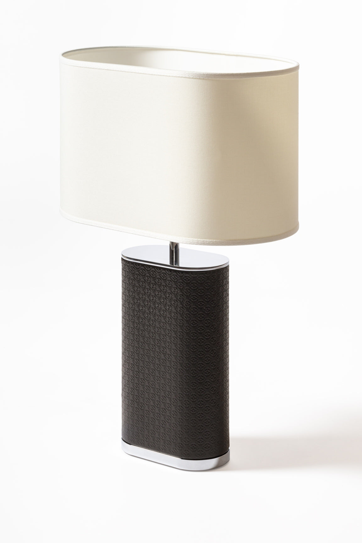 x Elie Saab Monogram Table Lamp w Leather Inserts