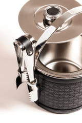 x Elie Saab Monogram Leather-Covered Stainless Steel Ice Bucket
