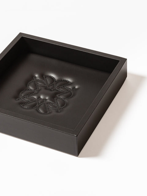 x Elie Saab Ecusson Leather Monogram Valet Tray Square