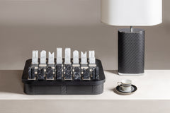 x Elie Saab Monogram Chess Game Set: Wood w Leather Inserts
