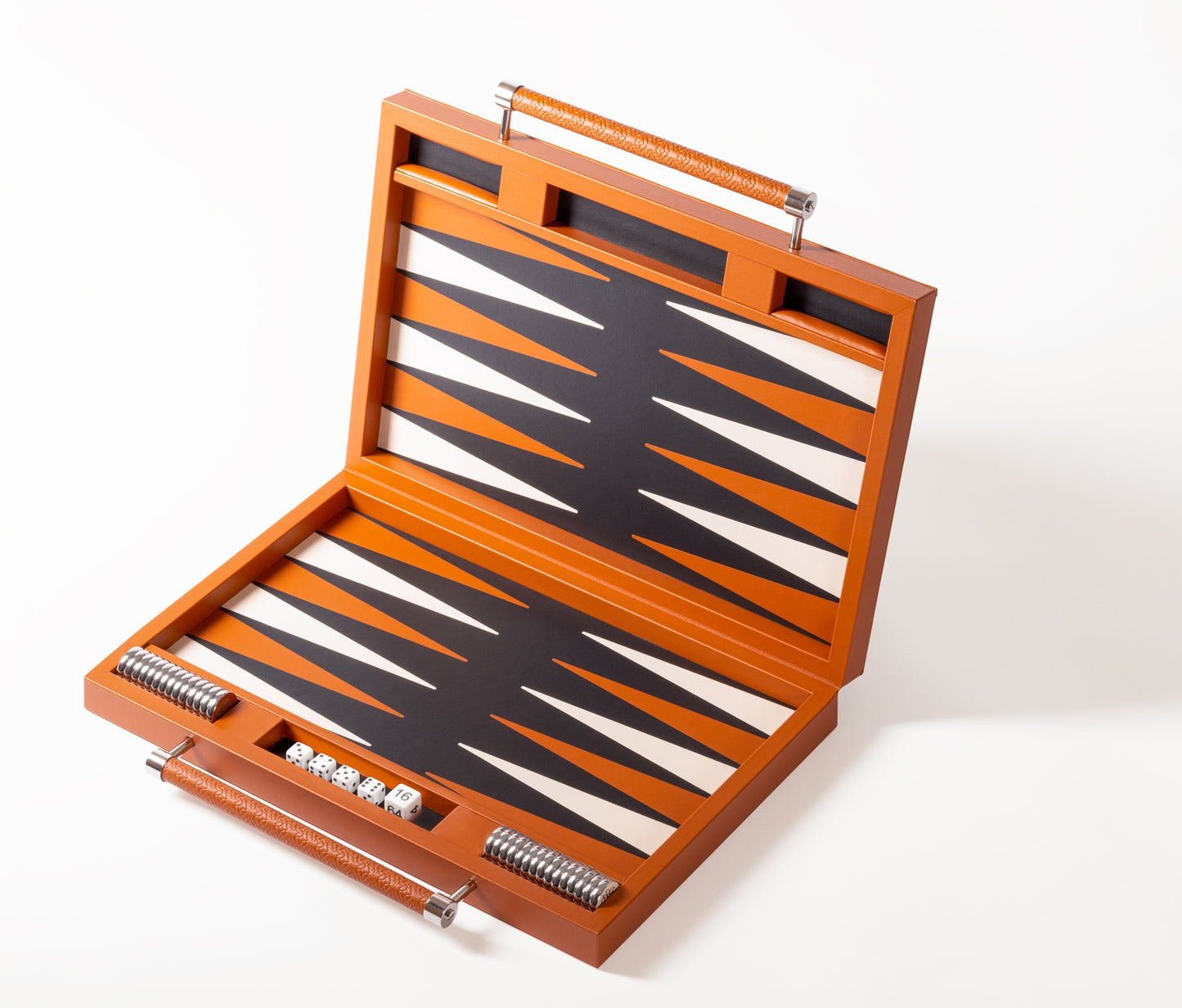 x Elie Saab Monogram Leather-Covered Backgammon Case w Handles