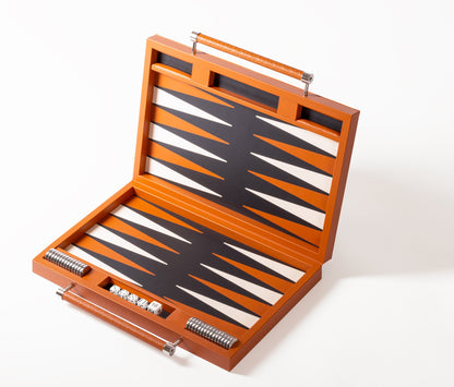 x Elie Saab Monogram Leather-Covered Backgammon Case w Handles