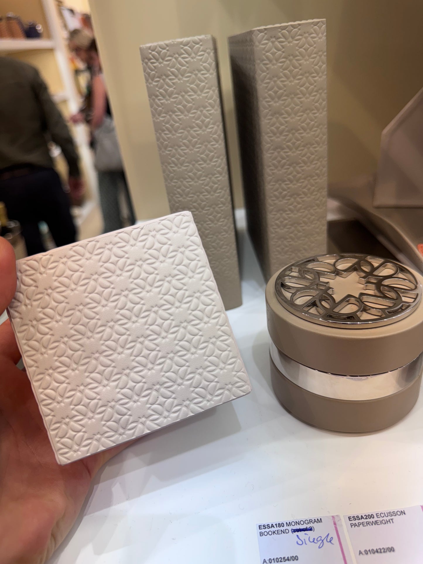 x Elie Saab Ecusson Monogram Leather Paperweight